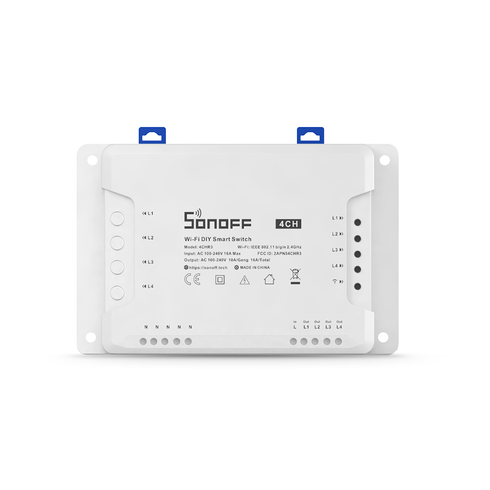 SONOFF 4CH R3 -230V 10A 2200W 4 Gang WiFi DIY Smart Switch Inching/Self-Locking/Interlock 3 Working Mode APP Remote Control Switch Works with Alexa and Google Home - Image 5