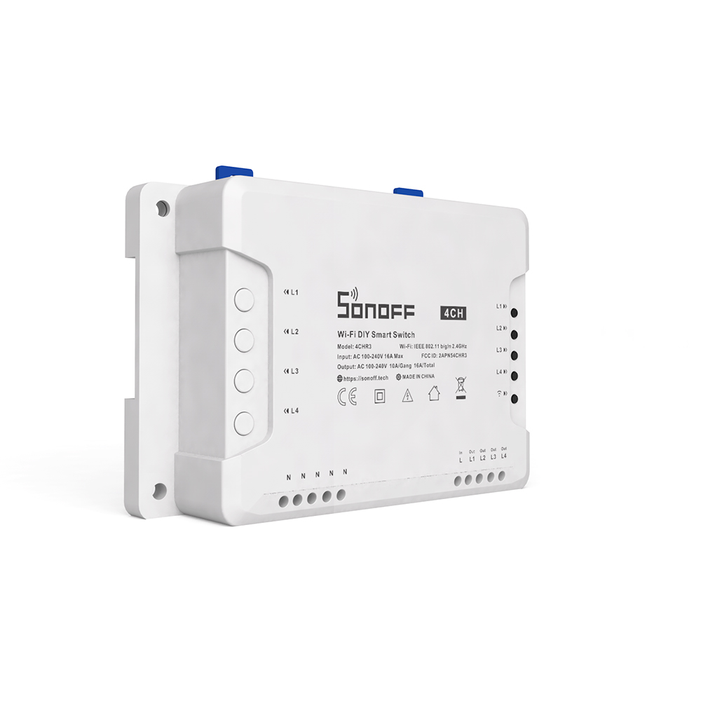SONOFF 4CH R3 -230V 10A 2200W 4 Gang WiFi DIY Smart Switch Inching/Self-Locking/Interlock 3 Working Mode APP Remote Control Switch Works with Alexa and Google Home - Image 4