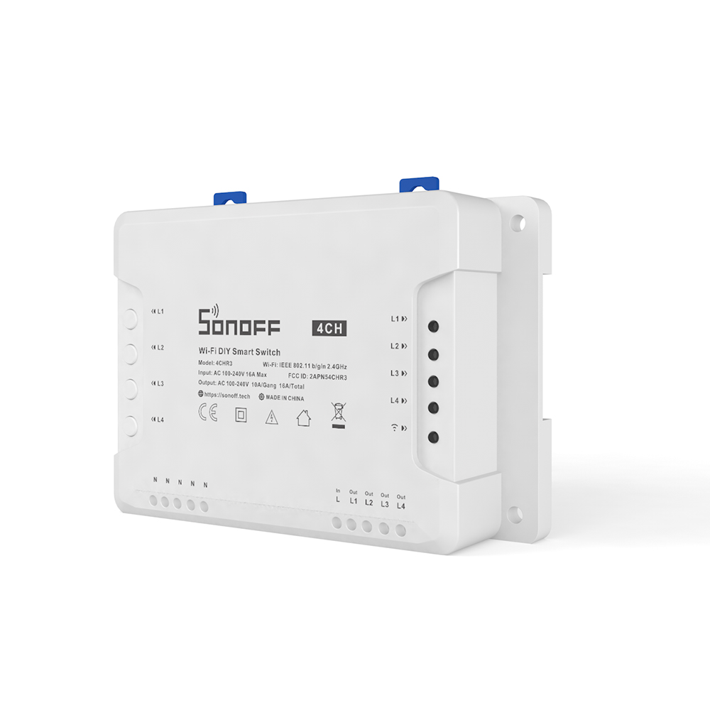 SONOFF 4CH R3 -230V 10A 2200W 4 Gang WiFi DIY Smart Switch Inching/Self-Locking/Interlock 3 Working Mode APP Remote Control Switch Works with Alexa and Google Home - Image 3