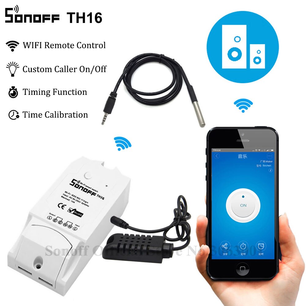 Sonoff TH16 Temperature and Humidity WiFi Monitoring Control Work
