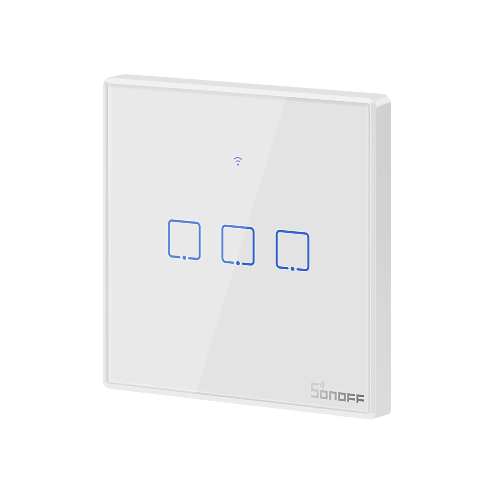 SONOFF T2UK3C TX Smart Wifi White wall touch RF switch with Smart Home edge 3 Gang works with Alexa IFTTT,Google - Image 2