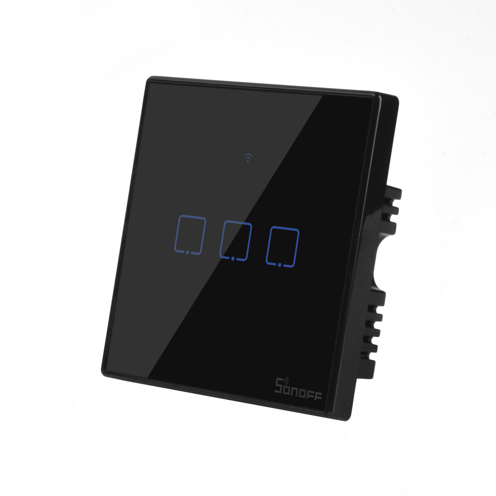SONOFF T3UK3C TX Smart Wifi Black wall touch switch with Smart