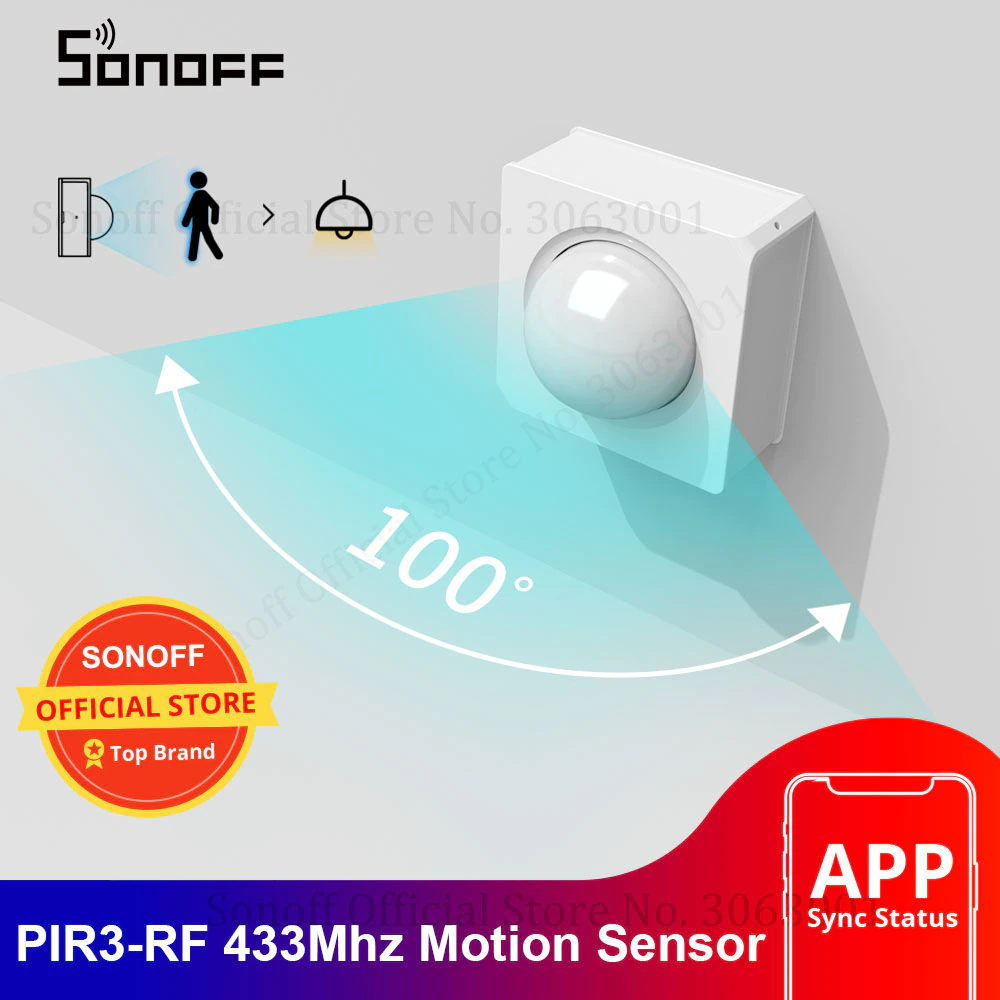 SONOFF PIR3-RF - 433MHZ RF PIR Motion Sensor