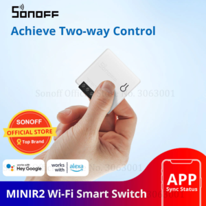 SONOFF MINIR2 - Two Way Wi-Fi Wireless Smart DIY Switch Turn traditional switch to Smart WiFi Switch With Timer Internet Work With AMAZON Alexa,google Home ,Nest